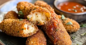 BBQ Chicken Mozzarella Sticks