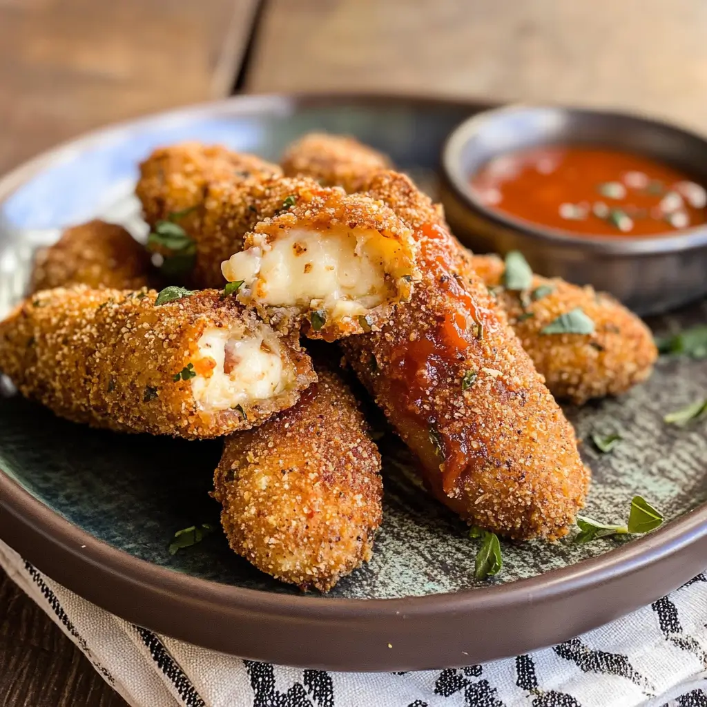 BBQ Chicken Mozzarella Sticks steps