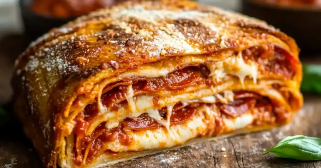 Cheesy Pepperoni Stromboli