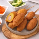 Gluten-Free Mini Corn Dogs with Fresh Veggies