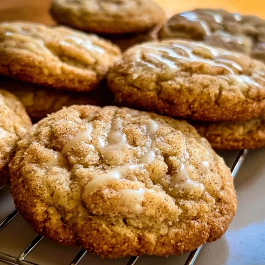 Plate of freshly baked Apple Cider Cookies with fall spices
