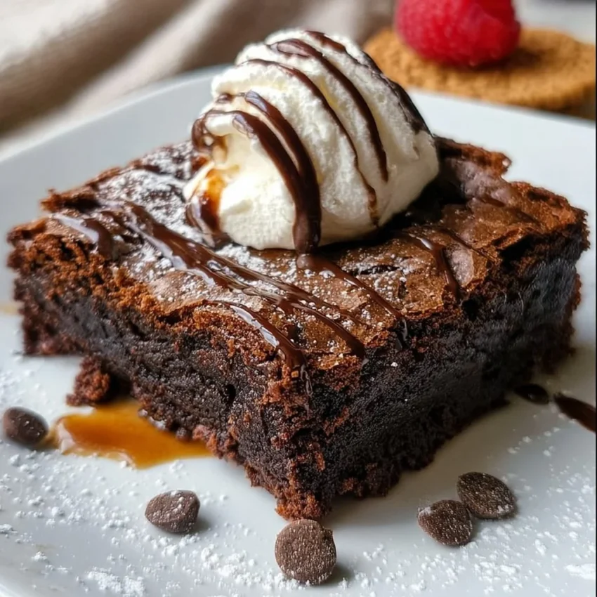 Delicious chocolate fudge brownies cut into rich, gooey squares