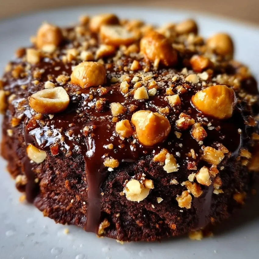 Chocolate Hazelnut Crunch Cookies with rich chocolate and hazelnuts