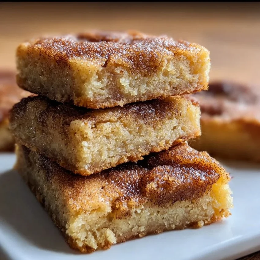Delicious cinnamon sugar blondies topped with honey cinnamon flavor.
