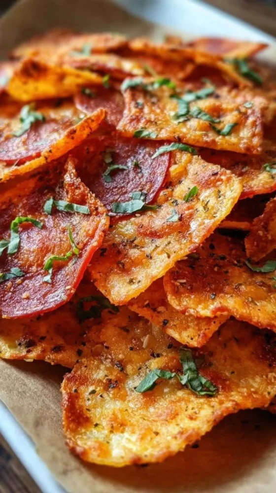 Delicious Keto Pizza Chips for a low-carb snack