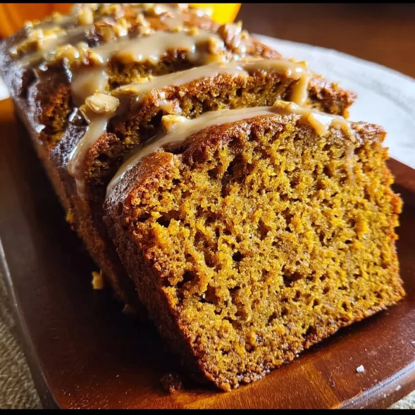 Deliciously moist pumpkin banana bread with spices and ripe bananas