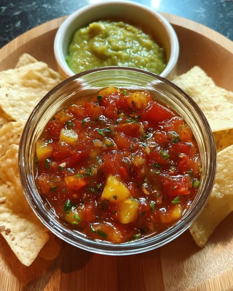 A bowl of restaurant style blender salsa made with fresh ingredients.