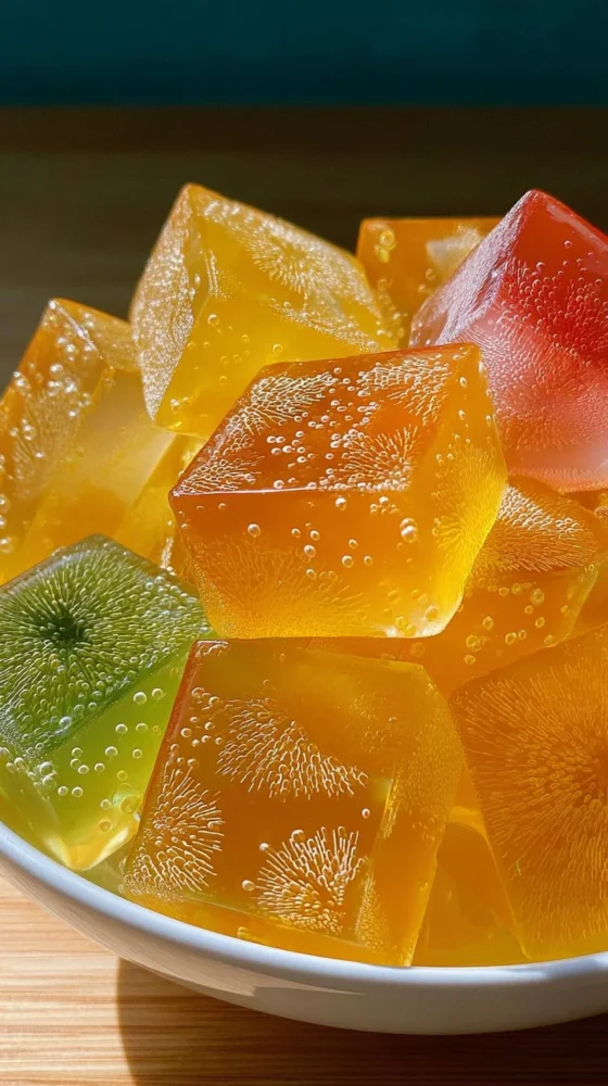 Viral gelatin trick showcased in a creative dessert presentation